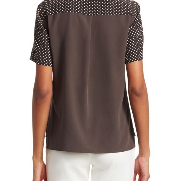 Altus punto Silk Polka Dot Polo Shirt brown. - Picture 4 of 4